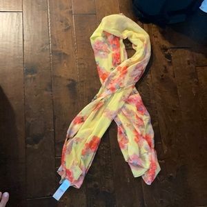 Yellow floral scarf